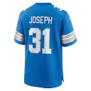Zennovawear Men's Detroit Lions Kerby Joseph Blue Team Game Jersey