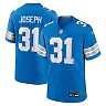 Zennovawear Men's Detroit Lions Kerby Joseph Blue Team Game Jersey