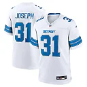 Zennovawear Men's Detroit Lions Kerby Joseph White Game Jersey