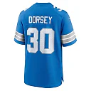 Zennovawear Men's Detroit Lions Khalil Dorsey Blue Team Game Jersey
