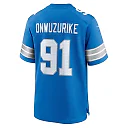 Zennovawear Men's Detroit Lions Levi Onwuzurike Blue Team Game Jersey