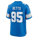 Zennovawear Men's Detroit Lions Mathieu Betts Blue Game Jersey
