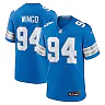 Zennovawear Men's Detroit Lions Mekhi Wingo Blue Team Game Jersey