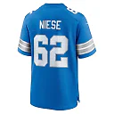 Zennovawear Men's Detroit Lions Michael Niese Blue Team Game Jersey