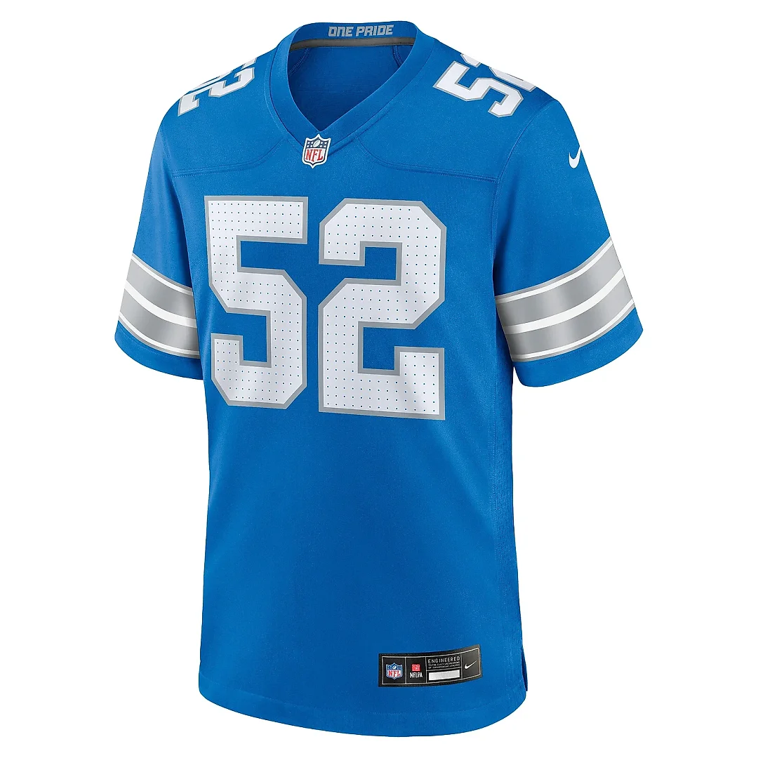 Zennovawear Men's Detroit Lions Netane Muti Blue Game Jersey
