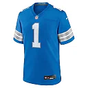 Zennovawear Men's Detroit Lions Number 1 Groom Blue Game Jersey