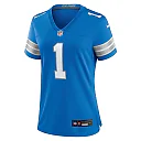 Zennovawear Men's Detroit Lions Number 1 Mom Blue Game Jersey