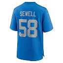 Zennovawear Men's Detroit Lions Penei Sewell Blue Alternate Game Jersey