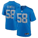 Zennovawear Men's Detroit Lions Penei Sewell Blue Alternate Game Jersey