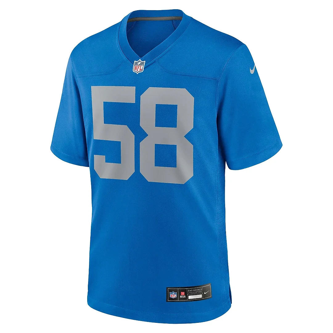 Zennovawear Men's Detroit Lions Penei Sewell Blue Alternate Game Jersey
