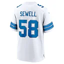 Zennovawear Men's Detroit Lions Penei Sewell White Game Jersey