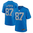 Zennovawear Men's Detroit Lions Sam LaPorta Blue Alternate Game Jersey