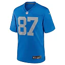 Zennovawear Men's Detroit Lions Sam LaPorta Blue Alternate Game Jersey