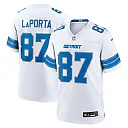 Zennovawear Men's Detroit Lions Sam LaPorta White White Game Jersey