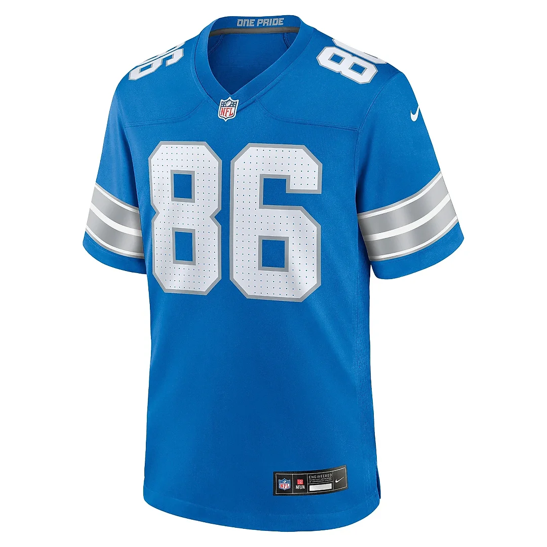 Zennovawear Men's Detroit Lions Sean McKeon Blue Game Jersey