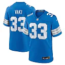 Zennovawear Men's Detroit Lions Sione Vaki Blue Team Game Jersey