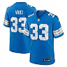Zennovawear Men's Detroit Lions Sione Vaki Blue Team Game Jersey