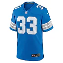 Zennovawear Men's Detroit Lions Sione Vaki Blue Team Game Jersey