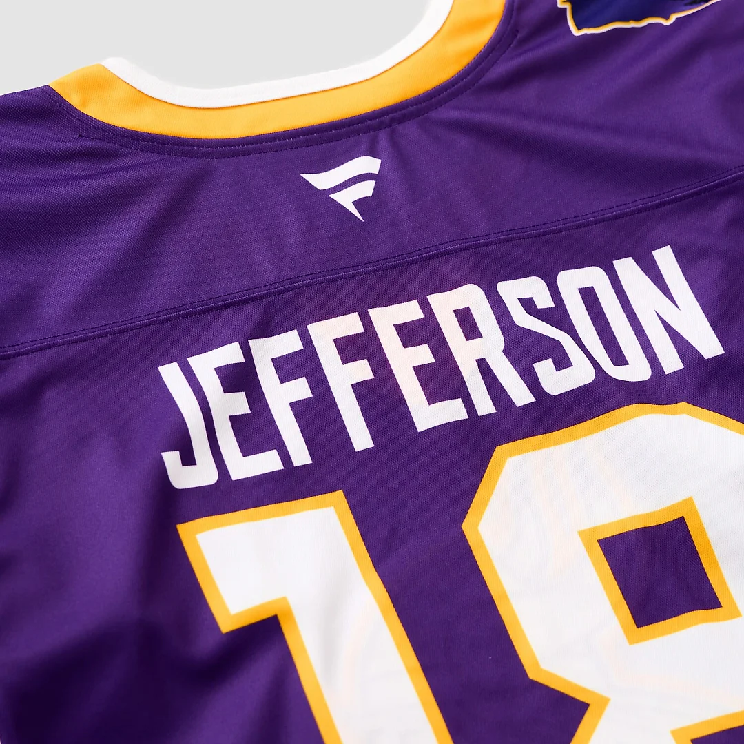 Zennovawear Justin Jefferson Minnesota Vikings Hockey Jersey - Purple