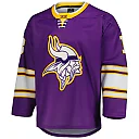 Zennovawear Justin Jefferson Minnesota Vikings Hockey Jersey - Purple