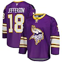 Zennovawear Justin Jefferson Minnesota Vikings Hockey Jersey - Purple