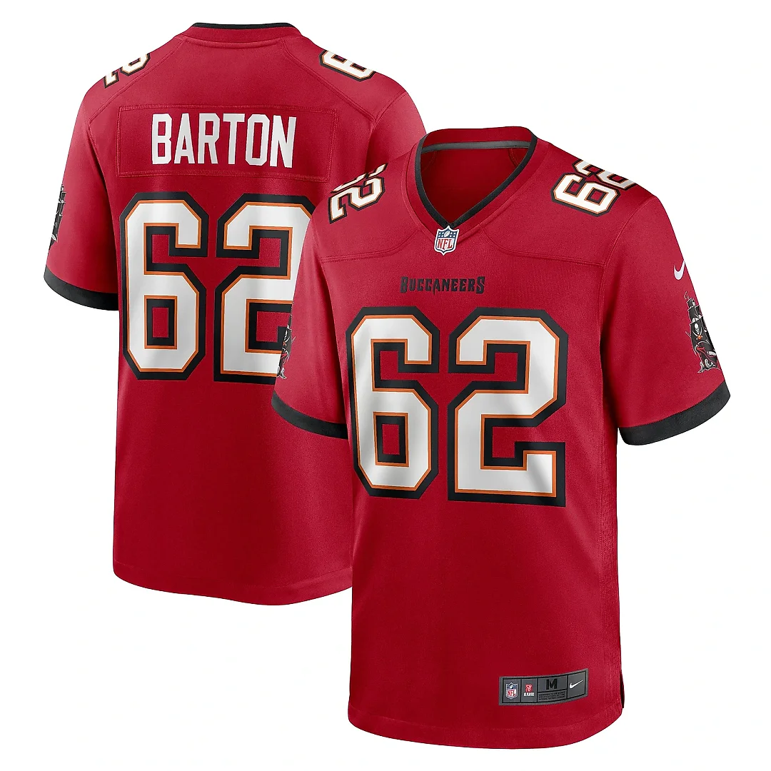 Zennovawear Men's Graham Barton Pick No. 26 Red Player Game Jersey