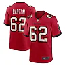 Zennovawear Men's Graham Barton Pick No. 26 Red Player Game Jersey