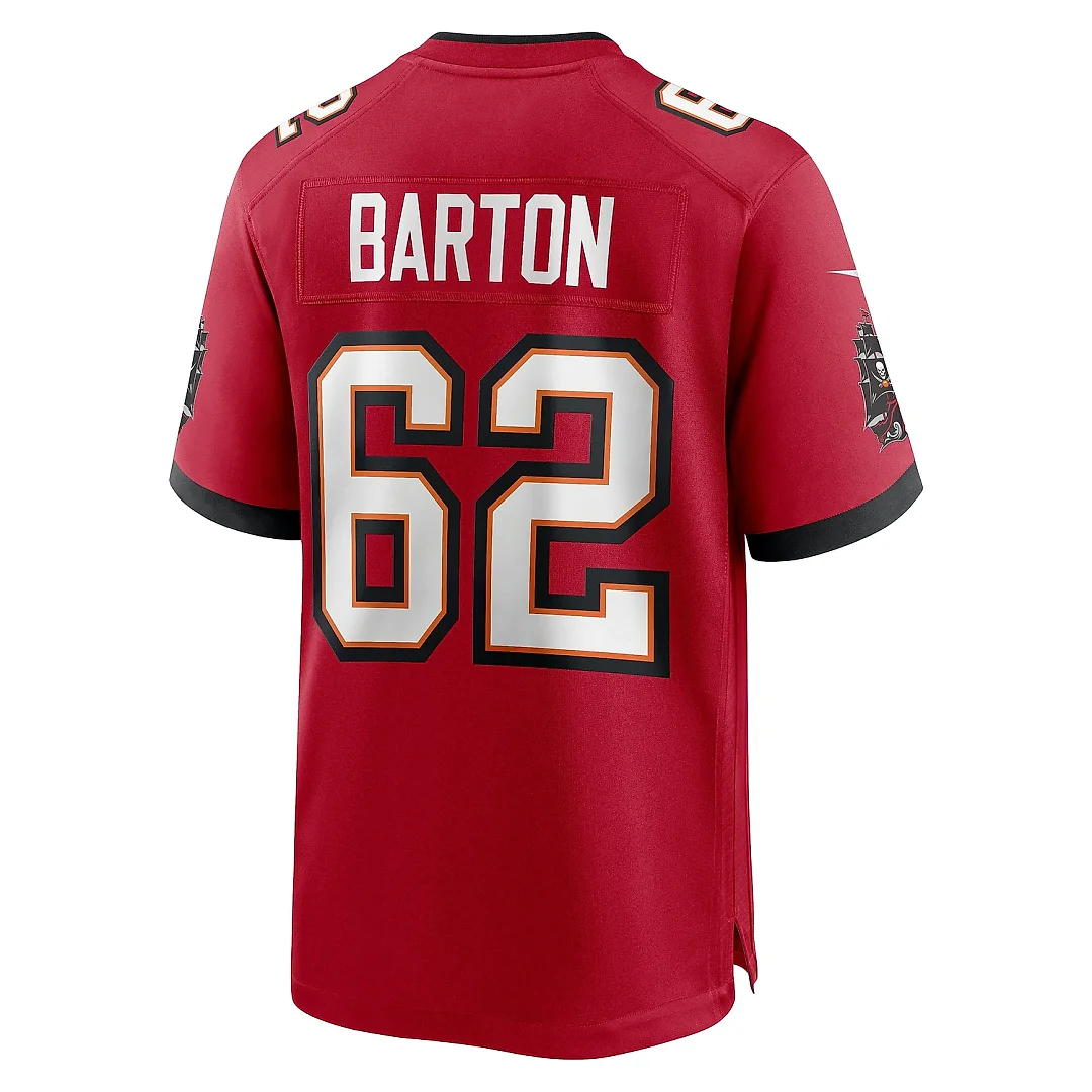 Zennovawear Men's Graham Barton Pick No. 26 Red Player Game Jersey