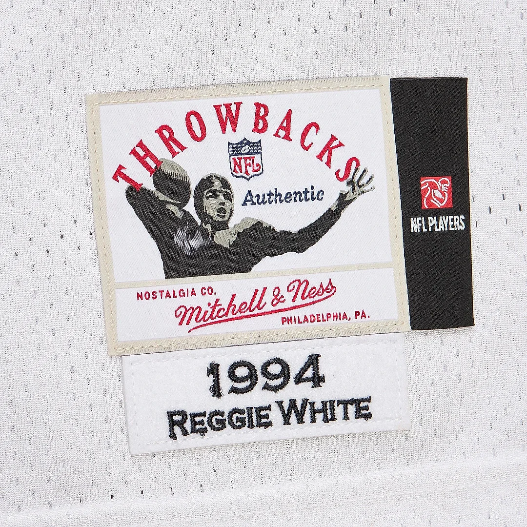 Zennovawear Men's Green Bay Packers 1994 Reggie White Mitchell & Ness White Throwback Retired Player Jersey