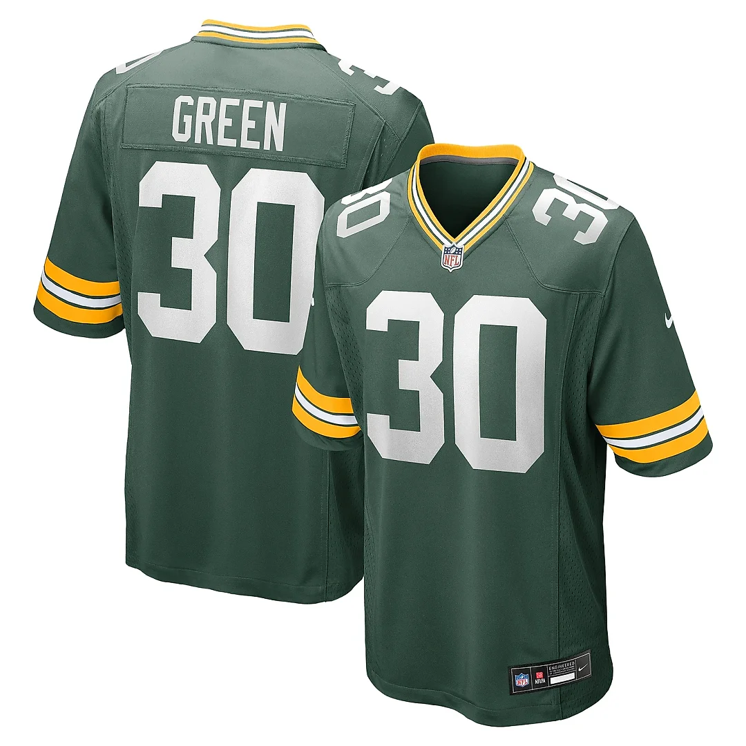 Zennovawear Men's Green Bay Packers Ahman Green Green Team Retired Player Game Jersey