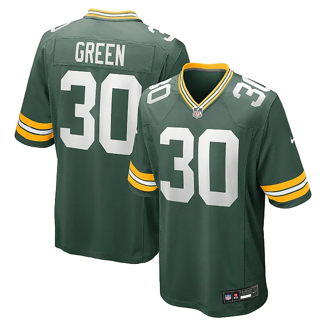 Zennovawear Men's Green Bay Packers Ahman Green Green Team Retired Player Game Jersey