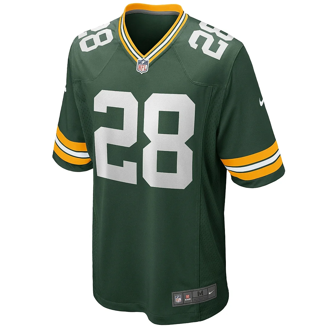Zennovawear Men's Green Bay Packers AJ Dillon Green Team Game Jersey