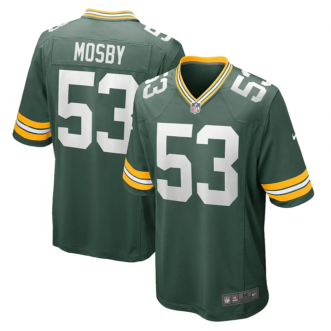 Zennovawear Men's Green Bay Packers Arron Mosby Green Team Game Jersey