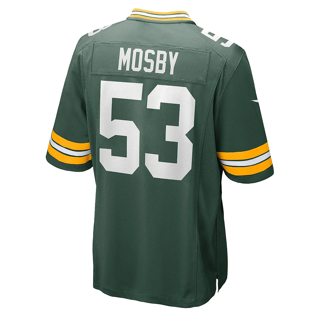 Zennovawear Men's Green Bay Packers Arron Mosby Green Team Game Jersey