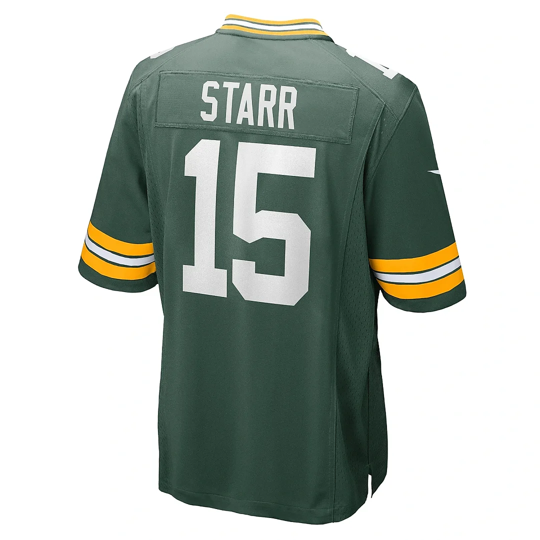 Zennovawear Men's Green Bay Packers Bart Starr Green Retired Player Game Jersey