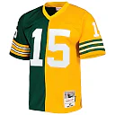 Zennovawear Men's Green Bay Packers Bart Starr Mitchell & Ness Green/Gold 1969 Split Legacy Jersey
