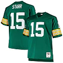 Zennovawear Men's Green Bay Packers Bart Starr Mitchell & Ness Green Big & Tall 1968 Retired Player Jersey