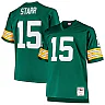 Zennovawear Men's Green Bay Packers Bart Starr Mitchell & Ness Green Big & Tall 1968 Retired Player Jersey