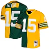 Zennovawear Men's Green Bay Packers Bart Starr Mitchell & Ness Green/Gold 1969 Split Legacy Jersey