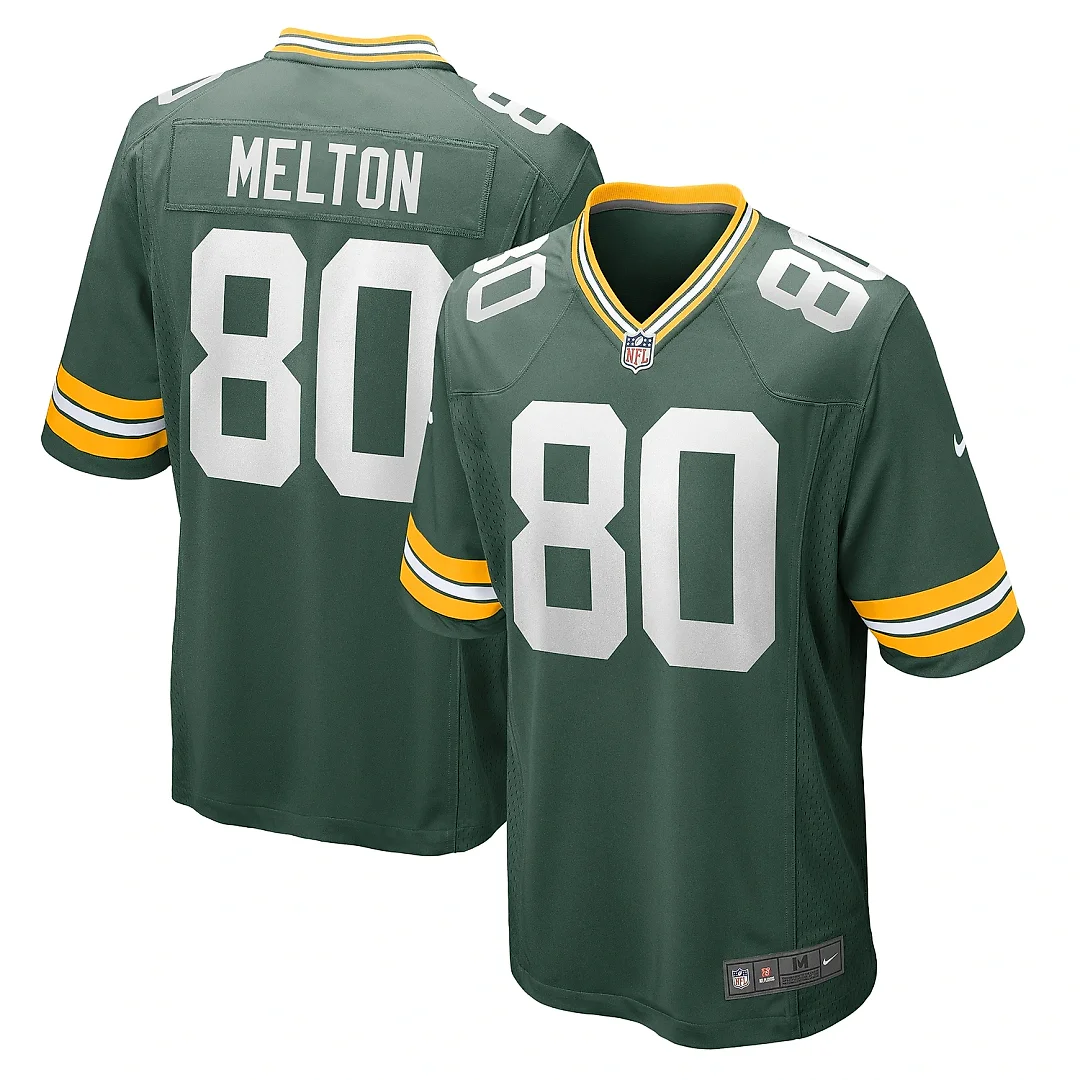 Zennovawear Men's Green Bay Packers Bo Melton Green Home Game Player Jersey