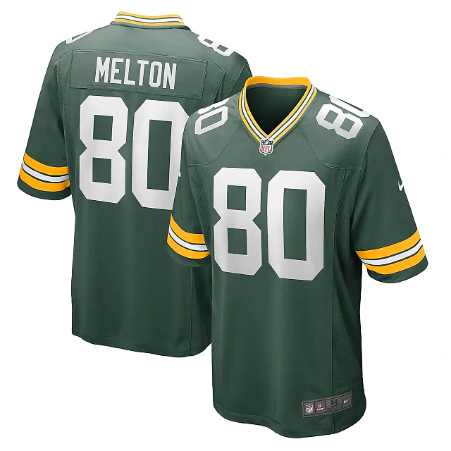Zennovawear Men's Green Bay Packers Bo Melton Green Home Game Player Jersey
