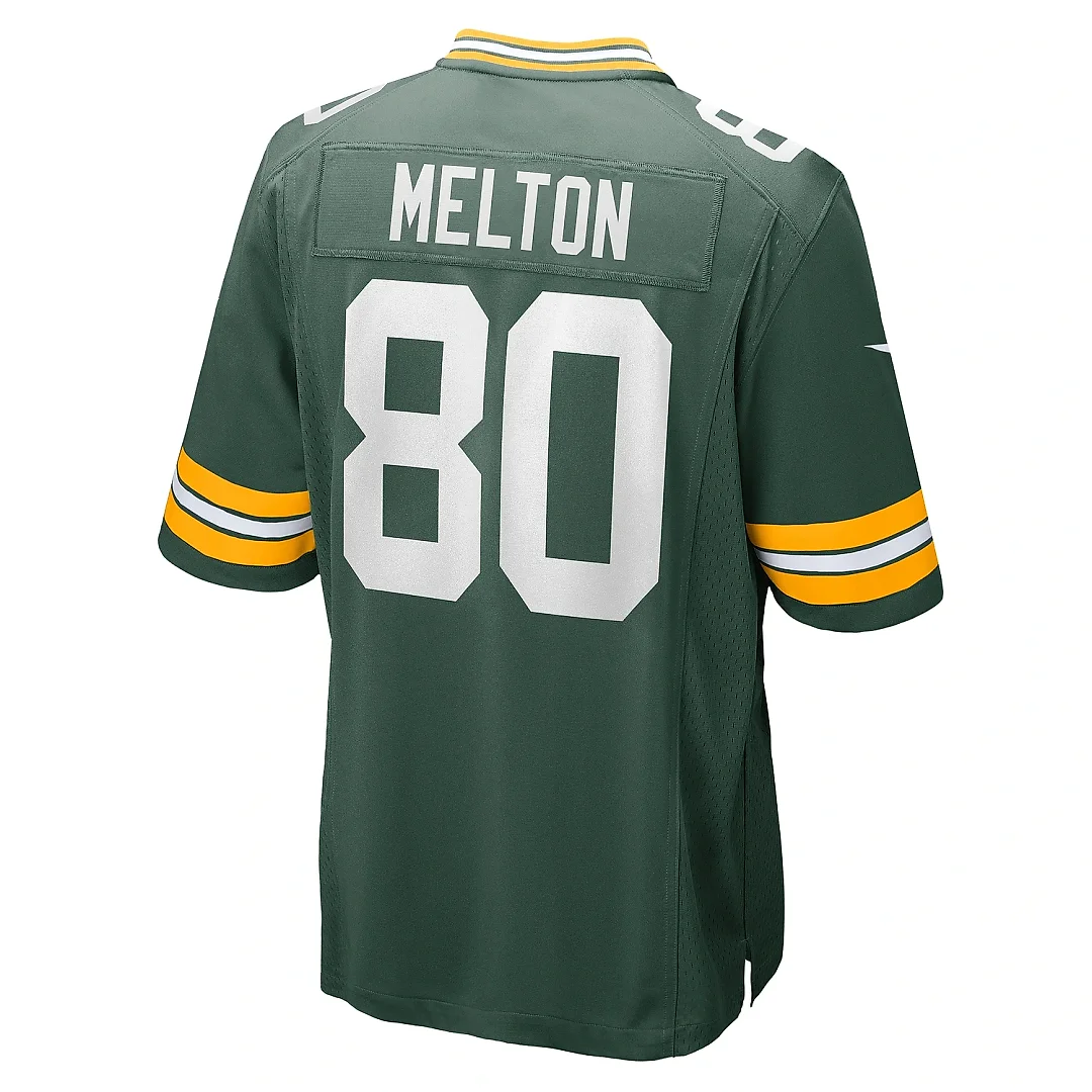 Zennovawear Men's Green Bay Packers Bo Melton Green Home Game Player Jersey