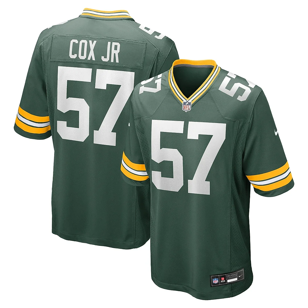 Zennovawear Men's Green Bay Packers Brenton Cox Jr. Green Game Jersey