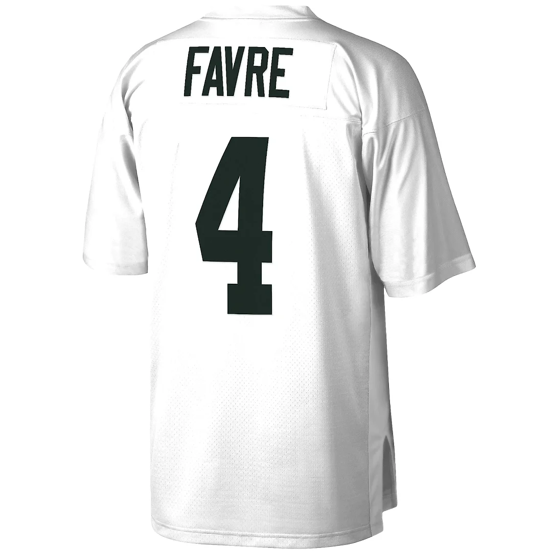 Zennovawear Men's Green Bay Packers Brett Favre Mitchell & Ness White Legacy Jersey