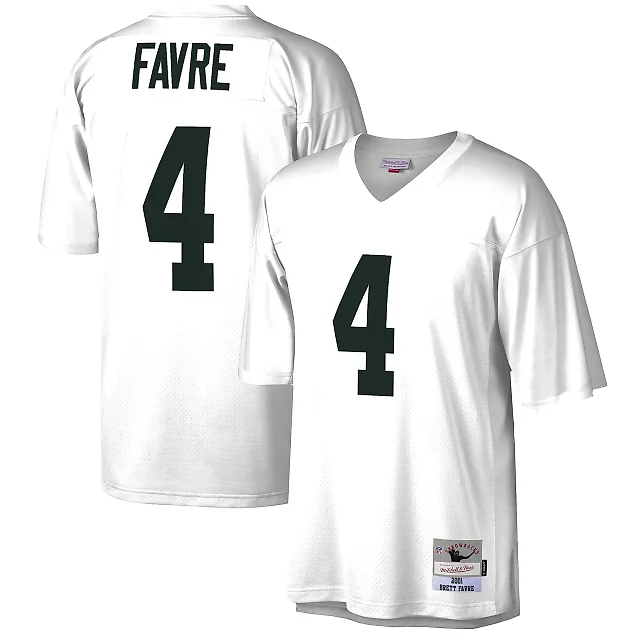 Zennovawear Men's Green Bay Packers Brett Favre Mitchell & Ness White Legacy Jersey