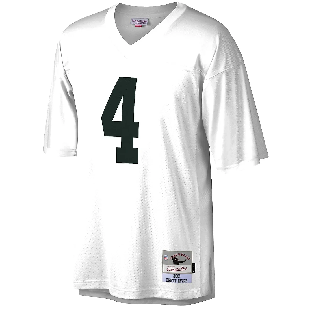 Zennovawear Men's Green Bay Packers Brett Favre Mitchell & Ness White Legacy Jersey