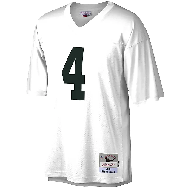 Zennovawear Men's Green Bay Packers Brett Favre Mitchell & Ness White Legacy Jersey