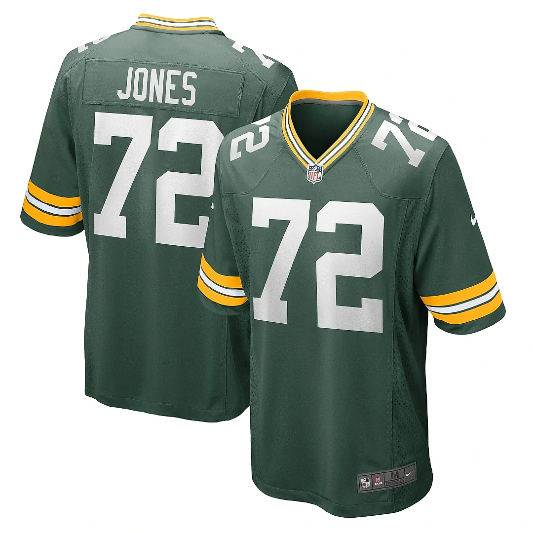 Zennovawear Men's Green Bay Packers Caleb Jones Green Game Player Jersey