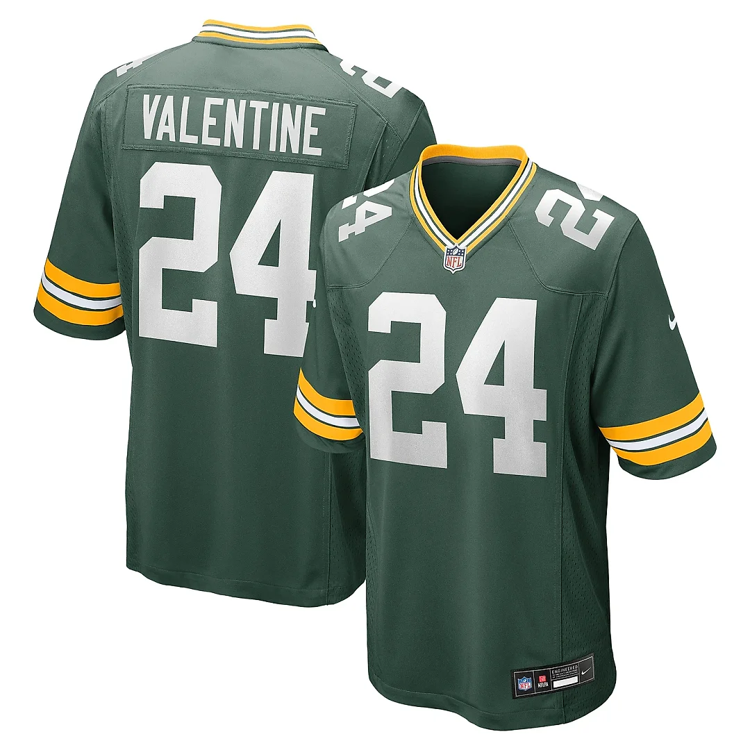 Zennovawear Men's Green Bay Packers Carrington Valentine Green Game Jersey