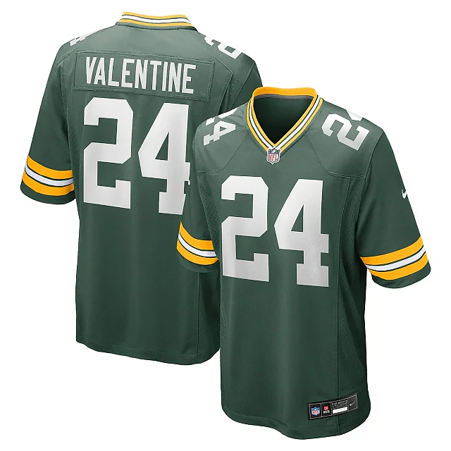Zennovawear Men's Green Bay Packers Carrington Valentine Green Game Jersey